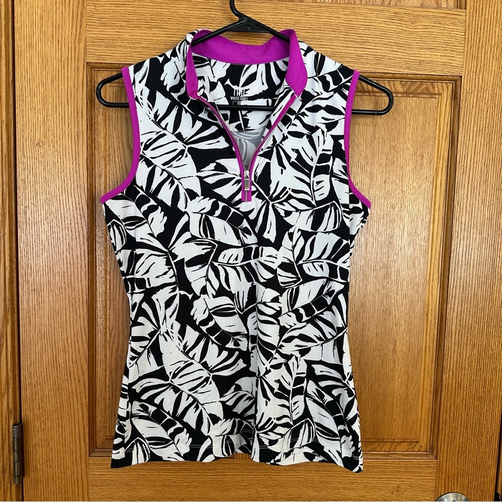 Tail White Label Sleeveless Zip Golf Top size XS